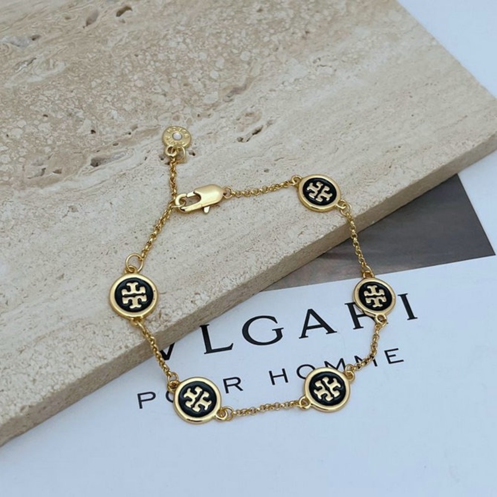 Tory Burch Gold and Black Bracelet